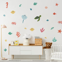 Bright Sea Creatures Wall Decal