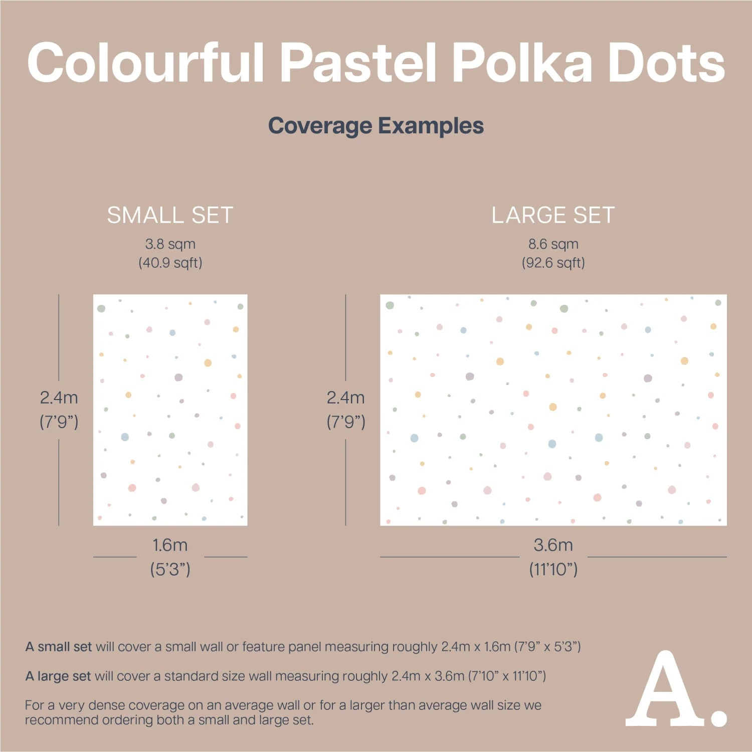 Colourful Pastel Polka Dots Wall Decal - Decals - Polka Dots