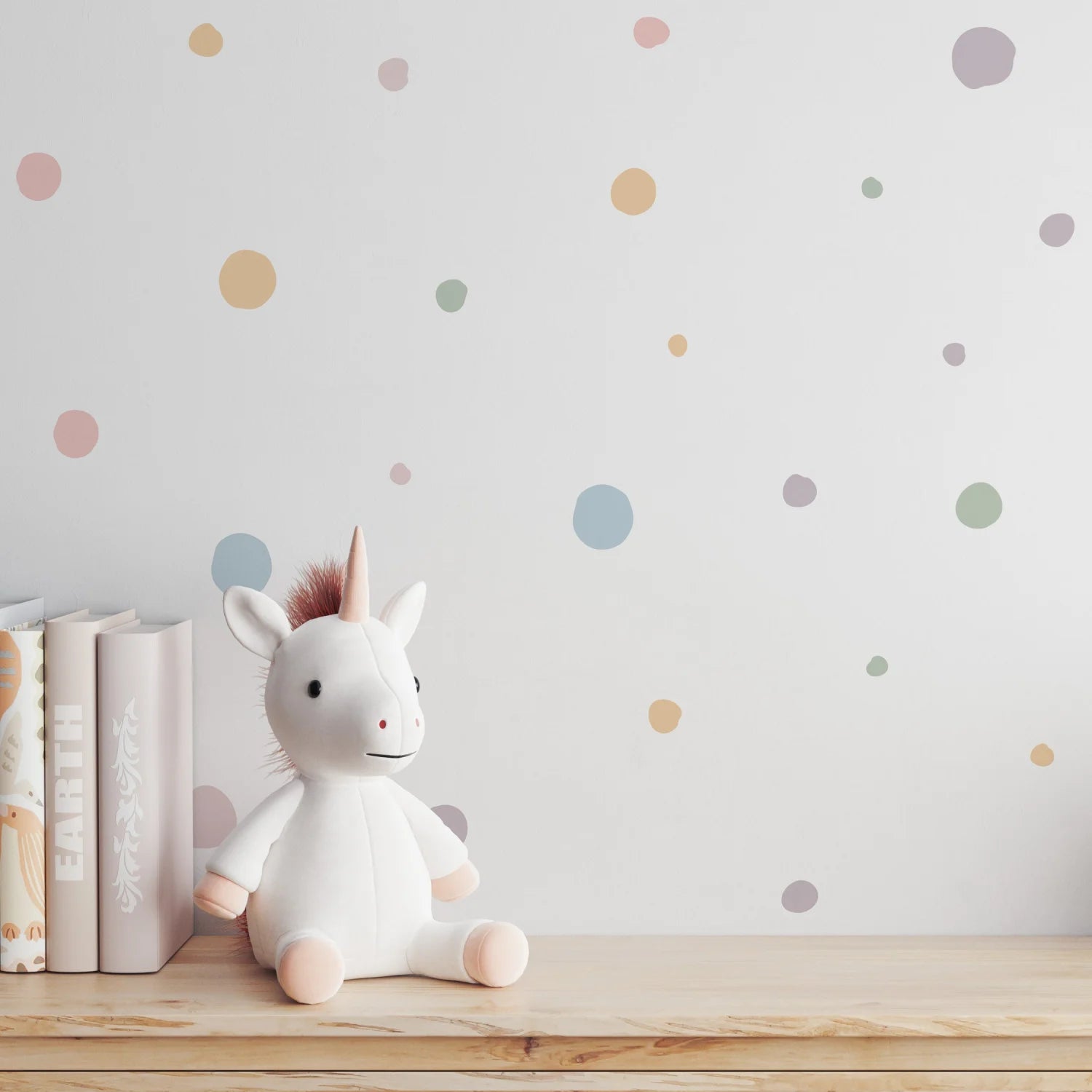 Colourful Pastel Polka Dots Wall Decal - Decals - Polka Dots