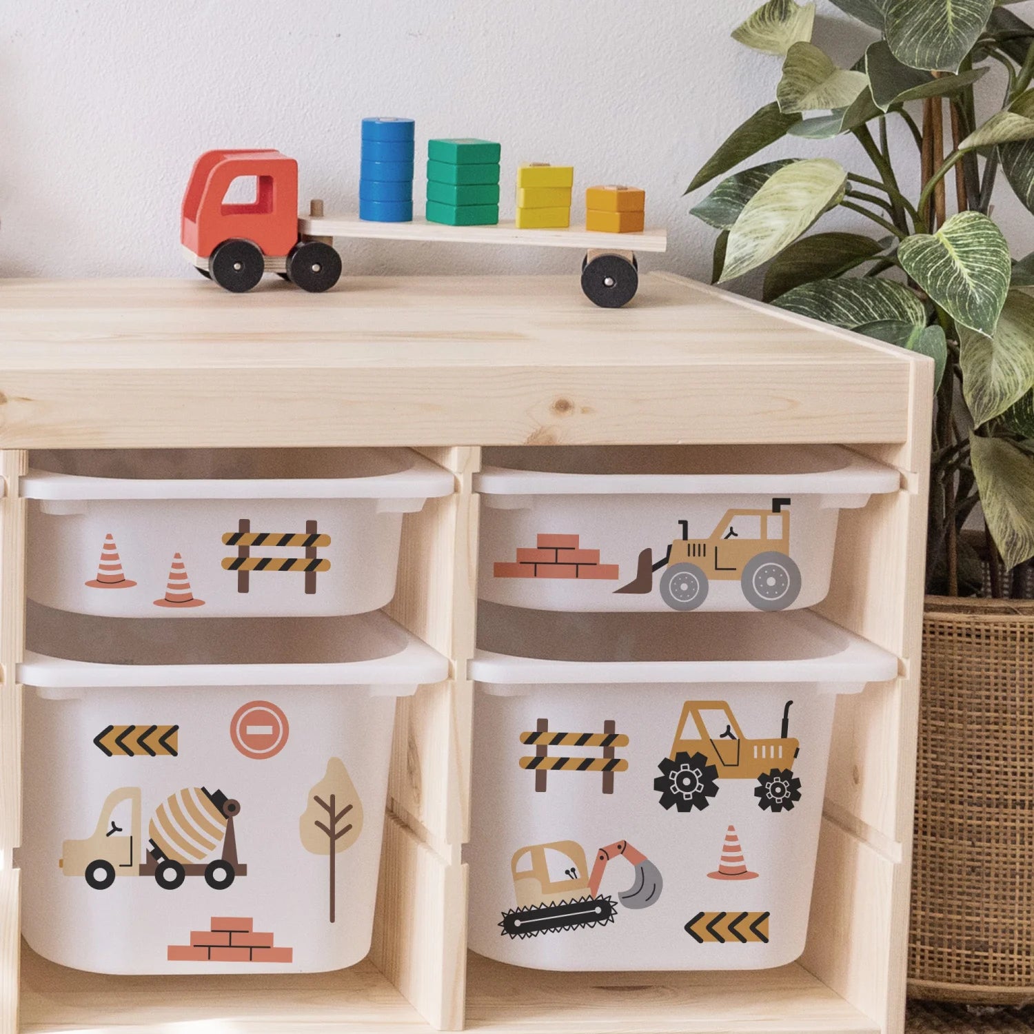 Construction Classic - Storage Tub Decals - Organisational