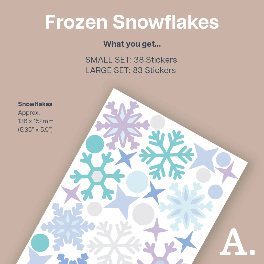 Frozen Snowflakes Wall Decal - Decals - Abstract Shapes