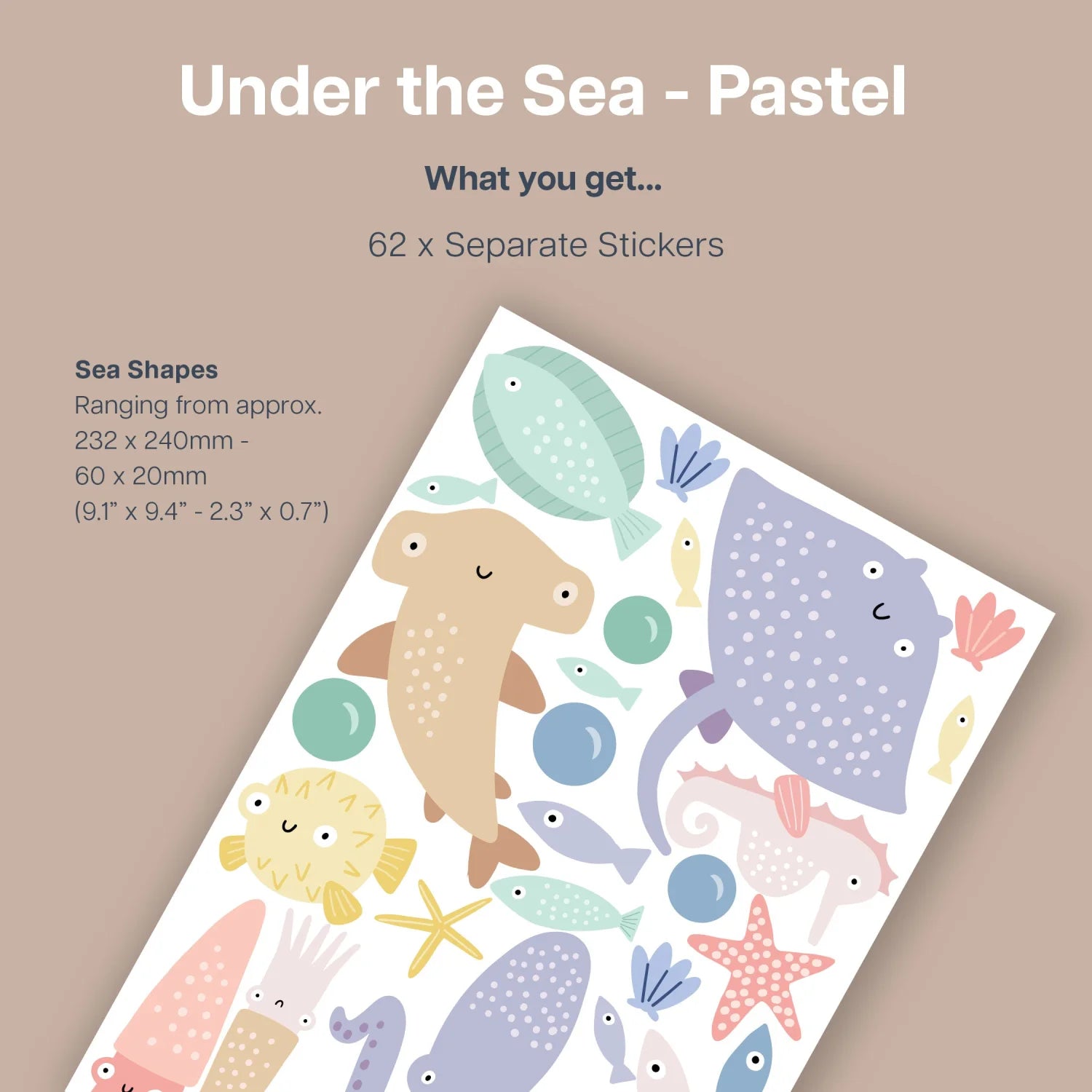 Pastel Under The Sea Wall Decals - Decals - Sea