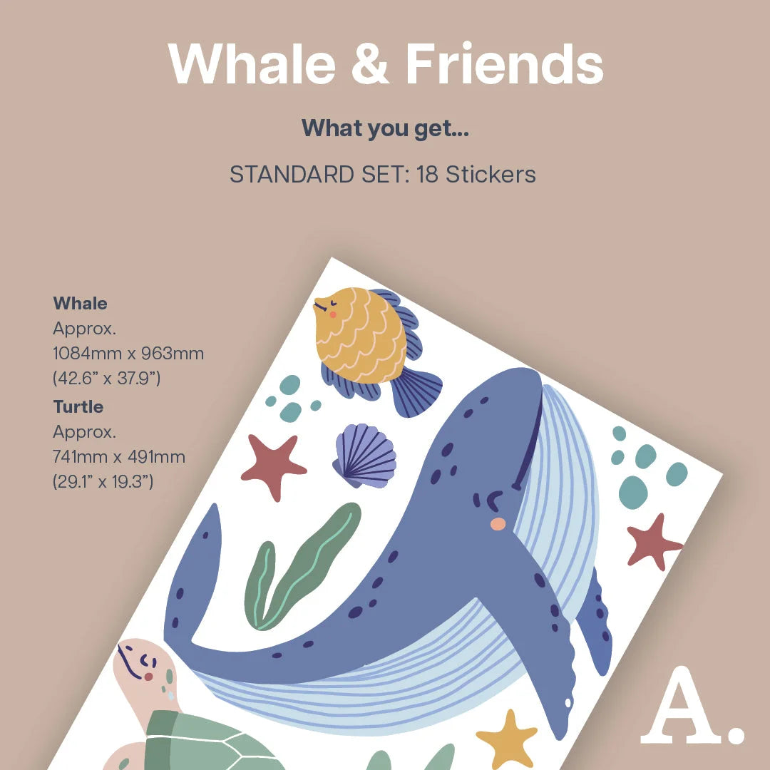 Whale and Friends Wall Decals - Decals - Animals