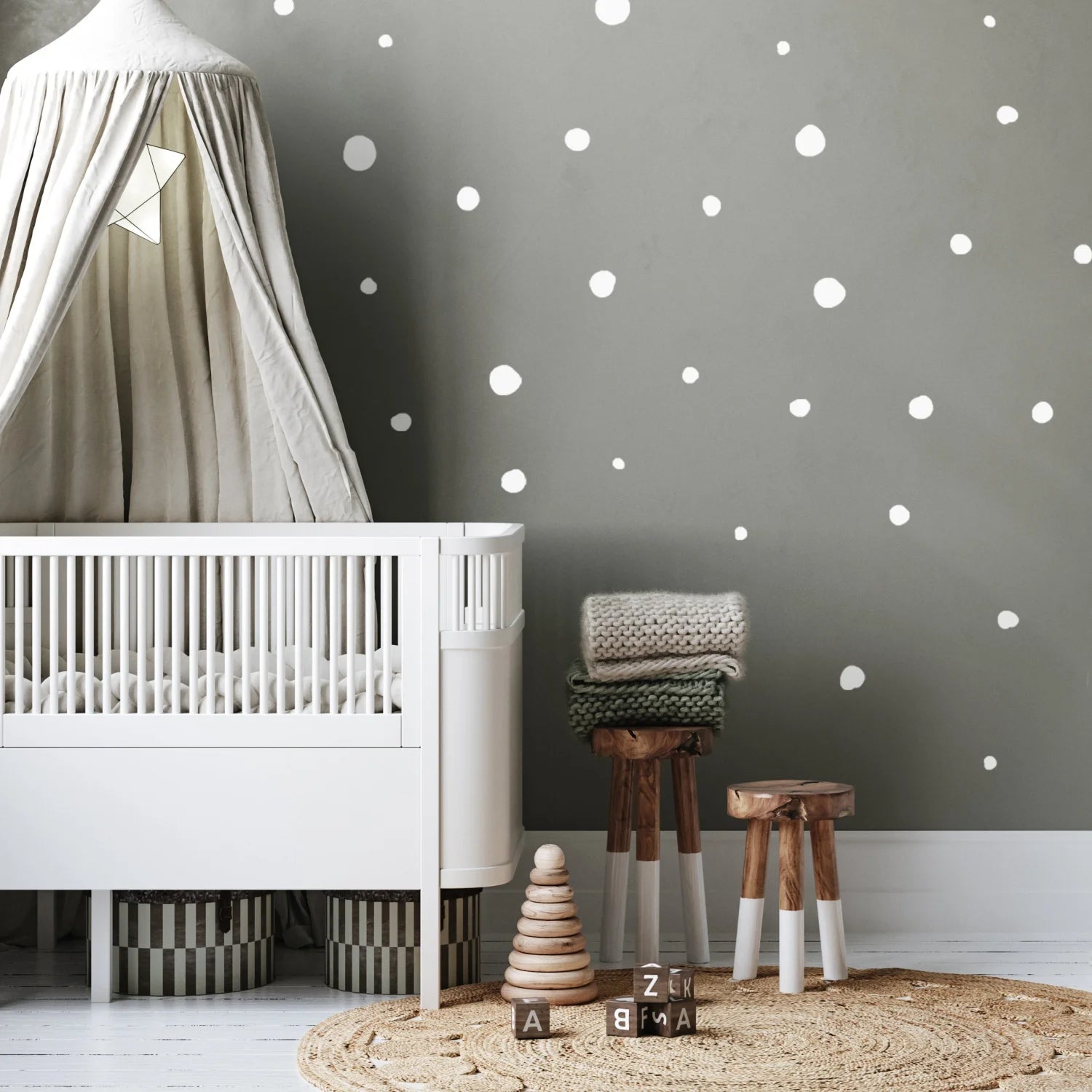 White Polka Dot Wall Decal - Decals Dots